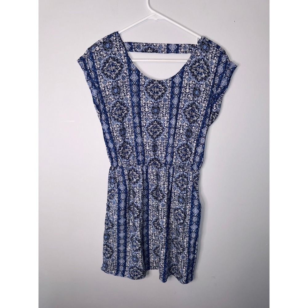 Pink Rose Vintage Blue Dress‎